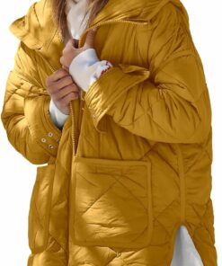 Yellow Quilted Puffer Coat UN19